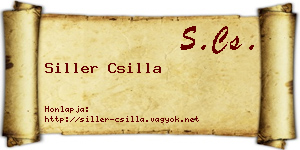 Siller Csilla névjegykártya